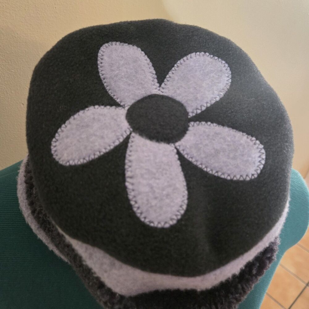 VTG 90s B-Wear Fleece Flower Bucket Hat Dionne / Cher Coded Total Clueless Vibes - Picture 4 of 5